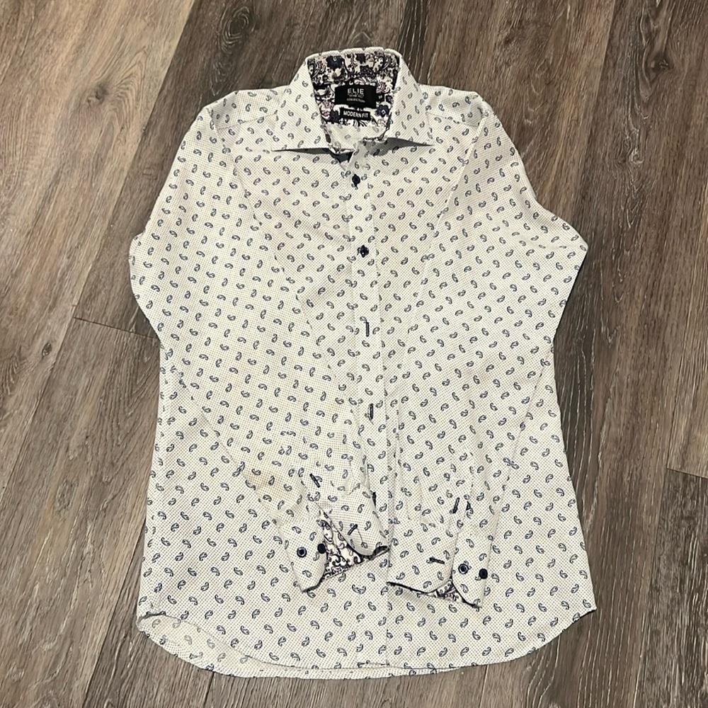 ELIE BALLEH LONG-SLEEVE BUTTON-DOWN SHIRT